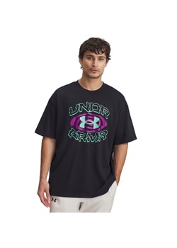 Męski t-shirt z nadrukiem UA M HWT Hoops Hoopnotic SS - czarny ze sklepu Sportstylestory.com w kategorii T-shirty męskie - zdjęcie 183628953