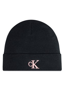Czapka Calvin Klein Monogram Embro K60K612319 Czarny ze sklepu eobuwie.pl w kategorii Czapki zimowe damskie - zdjęcie 183629282