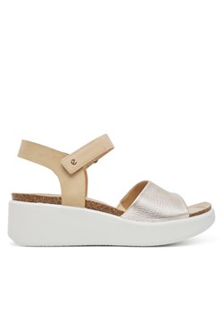 Sandały ECCO Flowt Wedge 27231360704 Złoty ze sklepu eobuwie.pl w kategorii Sandały damskie - zdjęcie 183629331