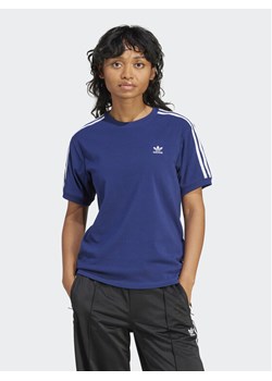 adidas T-Shirt 3-Stripes IR8053 Granatowy Regular Fit ze sklepu MODIVO w kategorii Bluzki damskie - zdjęcie 183631360