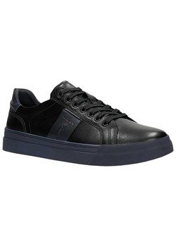 Wojas Skórzane sneakersy w kolorze czarno-granatowym ze sklepu Limango Polska w kategorii Trampki męskie - zdjęcie 183634052
