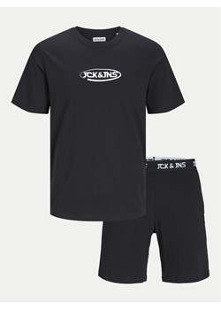 Jack&Jones Junior Komplet t-shirt i szorty sportowe Jacoliver 12257172 Czarny Standard Fit ze sklepu MODIVO w kategorii Komplety chłopięce - zdjęcie 183635001