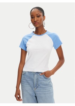 Juicy Couture T-Shirt Contrast JCWCT125307 Biały Slim Fit ze sklepu MODIVO w kategorii Bluzki damskie - zdjęcie 183635072