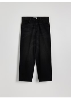 Reserved - Jeansy baggy z efektem sprania - czarny - id: YV100-99J - marki Reserved - 183636374 Reserved - Jeansy baggy z efektem sprania - czarny ze sklepu Reserved w kategorii Jeansy męskie - zdjęcie 183636374