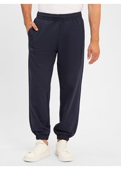 EA7 Emporio Armani Męskie spodnie do biegania Mężczyźni Bawełna granatowy jednolity ze sklepu vangraaf w kategorii Spodnie męskie - zdjęcie 183636460