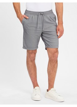 Nils Sundström Męskie szorty dresowe Mężczyźni antracytowy wypukły wzór tkaniny ze sklepu vangraaf w kategorii Spodenki męskie - zdjęcie 183636473