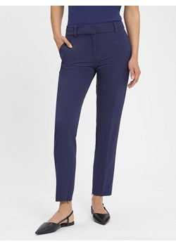 HUGO Damskie spodnie materiałowe - Hedima Kobiety granatowy jednolity ze sklepu vangraaf w kategorii Spodnie damskie - zdjęcie 183636484