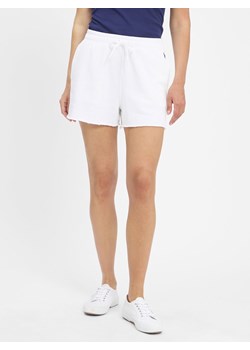Polo Ralph Lauren Damskie szorty dresowe Kobiety biały jednolity ze sklepu vangraaf w kategorii Szorty - zdjęcie 183636491