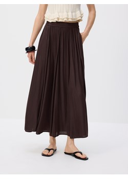 Reserved - Plisowana spódnica maxi - ciemnobrązowy ze sklepu Reserved w kategorii Spódnice - zdjęcie 183637432