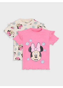 Sinsay - Koszulki 2 pack Minnie Mouse - różowy - id: 491EJ-40X - marki Sinsay - 183638180 Sinsay - Koszulki 2 pack Minnie Mouse - różowy ze sklepu Sinsay w kategorii Bluzki dziewczęce - zdjęcie 183638180