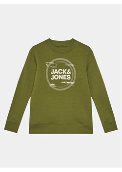 Jack&Jones Junior Bluza 12247681 Zielony Standard Fit ze sklepu MODIVO w kategorii Bluzy chłopięce - zdjęcie 183639443