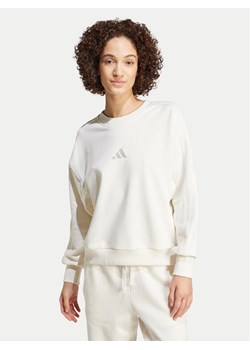 adidas Bluza ALL SZN French Terry 3-Stripes IW1132 Biały Loose Fit ze sklepu MODIVO w kategorii Bluzy damskie - zdjęcie 183639474