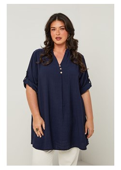 Curvy Lady Tunika w kolorze granatowym ze sklepu Limango Polska w kategorii Bluzki damskie - zdjęcie 183642422