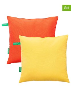 Benetton Poduszki (2 szt.) w kolorze czerwono-żółtym - 45 x 45 cm ze sklepu Limango Polska w kategorii Poduszki dekoracyjne - zdjęcie 183648130