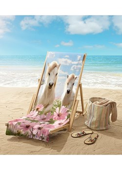 Good Morning Ręcznik plażowy &quot;Philou&quot; w kolorze błękitno-jasnoróżowym ze sklepu Limango Polska w kategorii Ręczniki - zdjęcie 183648144