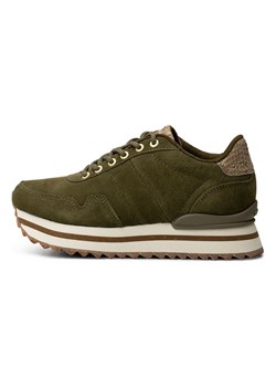 WODEN Skórzane sneakersy &quot;Nora III Suede&quot; w kolorze khaki ze sklepu Limango Polska w kategorii Buty sportowe damskie - zdjęcie 183648300