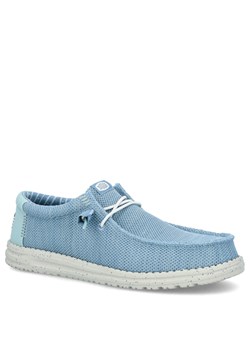 Lekkie mokasyny męskie - HEY DUDE WALLY STRETCH SOX NIEBIESKIE ze sklepu Tymoteo.pl - sklep obuwniczy w kategorii Trampki męskie - zdjęcie 183648710