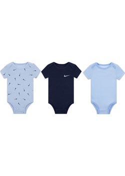 Zestaw body dla niemowląt Mix and Match Nike E1D1 (0–9 M) (3 szt.) - Wielokolorowe ze sklepu Nike poland w kategorii Odzież dla niemowląt - zdjęcie 183650951