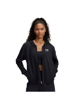 Damska bluza dresowa rozpinana z kapturem Under Armour UA Rival Terry FZ - czarna ze sklepu Sportstylestory.com w kategorii Bluzy damskie - zdjęcie 183650991