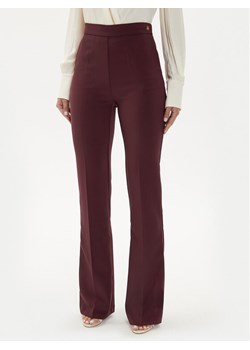 Elisabetta Franchi Spodnie materiałowe PA-030-46E2-V250 Bordowy Regular Fit ze sklepu MODIVO w kategorii Spodnie damskie - zdjęcie 183652293