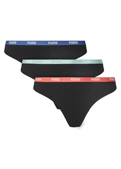 Puma Komplet 3 par stringów 907590 Czarny ze sklepu MODIVO w kategorii Majtki damskie - zdjęcie 183652344