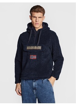 Napapijri Polar Burgee NP0A4GJ3 Granatowy Regular Fit ze sklepu MODIVO w kategorii Bluzy męskie - zdjęcie 183652470