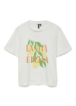 Vero Moda T-Shirt Sonna 10327143 Biały Regular Fit ze sklepu MODIVO w kategorii Bluzki damskie - zdjęcie 183652582
