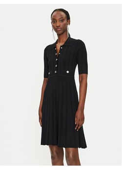 PINKO Sukienka dzianinowa Viscosa Mix 104032 A239 Czarny Slim Fit ze sklepu MODIVO w kategorii Sukienki - zdjęcie 183652653