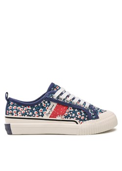 Tenisówki Pepe Jeans Ottis Flower Girl PGS30541 Granatowy ze sklepu eobuwie.pl w kategorii Trampki dziecięce - zdjęcie 183652924