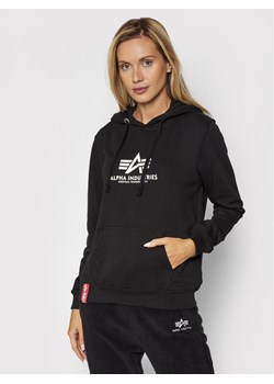 Alpha Industries Bluza New Basic 196032 Czarny Regular Fit ze sklepu MODIVO w kategorii Bluzy damskie - zdjęcie 183653074