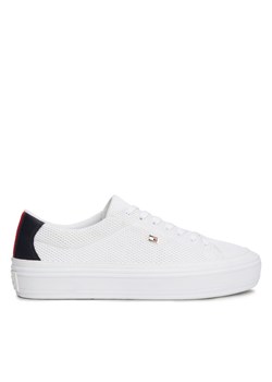 Sneakersy Tommy Hilfiger Vulc Monotype Sneaker FW0FW07675 Biały ze sklepu eobuwie.pl w kategorii Trampki damskie - zdjęcie 183658873