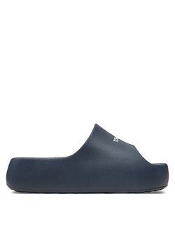 Klapki Tommy Jeans Tjw Chunky Flatform Slide EN0EN02454 Granatowy ze sklepu eobuwie.pl w kategorii Klapki damskie - zdjęcie 183658921