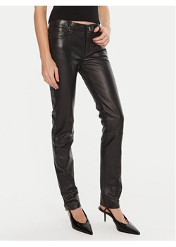 Serge Pariente Spodnie skórzane Sexy Nappa Czarny Slim Fit ze sklepu MODIVO w kategorii Spodnie damskie - zdjęcie 183660103