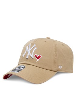 47 Brand Czapka z daszkiem MLB New York Yankees Icon '47 CLEAN UP B-ICONC17GWS Khaki ze sklepu MODIVO w kategorii Czapki z daszkiem damskie - zdjęcie 183660112