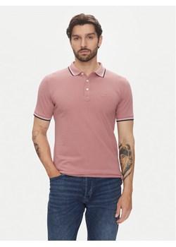 Lindbergh Polo 30-404010 Różowy Relaxed Fit ze sklepu MODIVO w kategorii T-shirty męskie - zdjęcie 183660204