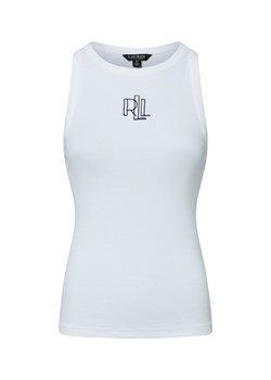 Lauren Ralph Lauren Top damski Kobiety Bawełna biały jednolity ze sklepu vangraaf w kategorii Bluzki damskie - zdjęcie 183661560