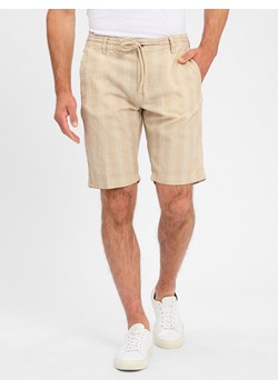 Nils Sundström Męskie szorty z zawartością lnu Mężczyźni Bawełna melanżowy w kratkę ze sklepu vangraaf w kategorii Spodenki męskie - zdjęcie 183661590