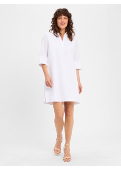 comma casual identity Sukienka damska Kobiety Bawełna biały jednolity ze sklepu vangraaf w kategorii Sukienki - zdjęcie 183661644