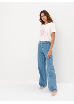 Mohito - T-shirt z nadrukiem - kremowy ze sklepu Mohito w kategorii Bluzki damskie - zdjęcie 183661982