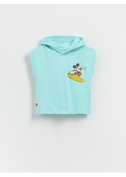Reserved - Bawełniany t-shirt Mickey Mouse - miętowy ze sklepu Reserved w kategorii T-shirty chłopięce - zdjęcie 183662294