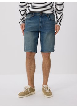 Reserved - Jeansowe szorty slim fit - indigo jeans ze sklepu Reserved w kategorii Spodenki męskie - zdjęcie 183662391