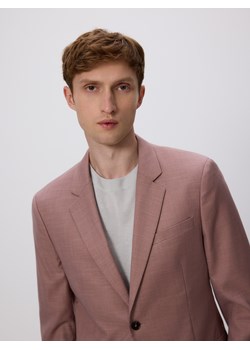 Reserved - Marynarka slim fit z domieszką wiskozy - brudny róż ze sklepu Reserved w kategorii Marynarki męskie - zdjęcie 183662503