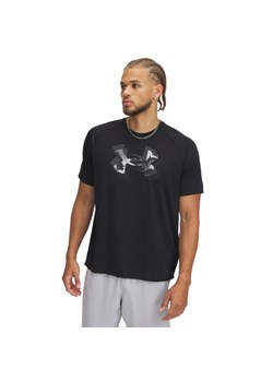 Męska koszulka treningowa Under Armour UA M Tech Print Fill SS - czarna ze sklepu Sportstylestory.com w kategorii T-shirty męskie - zdjęcie 183666082