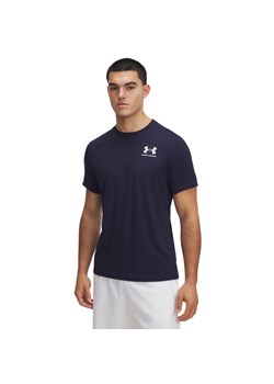 Męska koszulka treningowa Under Armour UA Heatgear Fitted SS - granatowa ze sklepu Sportstylestory.com w kategorii T-shirty męskie - zdjęcie 183666154