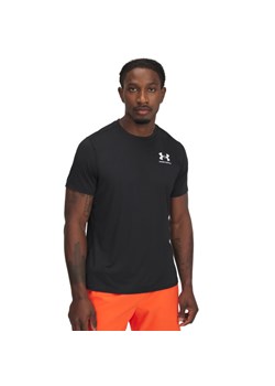 Męska koszulka treningowa Under Armour UA Heatgear Fitted SS - czarna ze sklepu Sportstylestory.com w kategorii T-shirty męskie - zdjęcie 183666160