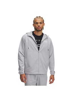 Męska kurtka wiatrówka Under Armour UA Rival Woven - szara ze sklepu Sportstylestory.com w kategorii Kurtki męskie - zdjęcie 183666242
