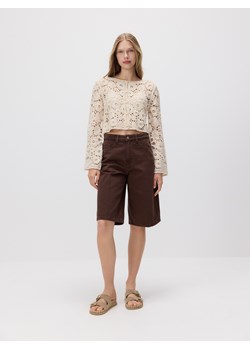 Reserved - Jeansowe szorty z kantem - dark grey jeans ze sklepu Reserved w kategorii Szorty - zdjęcie 183667470