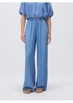 Reserved - Jeansy wide leg z lyocellu - niebieski ze sklepu Reserved w kategorii Jeansy damskie - zdjęcie 183667521