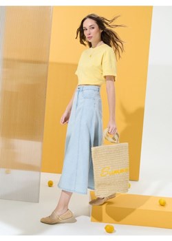 Sinsay - Pleciona torba shopper z napisem Summer - kremowy ze sklepu Sinsay w kategorii Torby letnie - zdjęcie 183672220