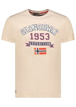 Geographical Norway Koszulka &quot;Jollegio&quot; w kolorze beżowym ze sklepu Limango Polska w kategorii T-shirty męskie - zdjęcie 183675571